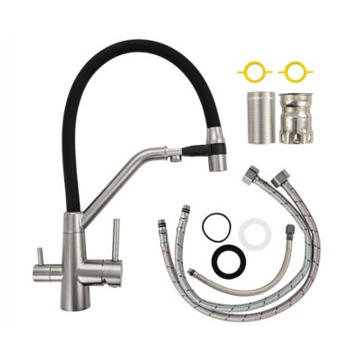 Кухонный смеситель MAGNUS 91127 С-образный излив с магнт. фикс., нерж. Кухонный смеситель MAGNUS 91127 С-образный излив с магнт. фикс., нерж.