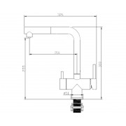 Кухонный смеситель Emar 7017 PVD Golden