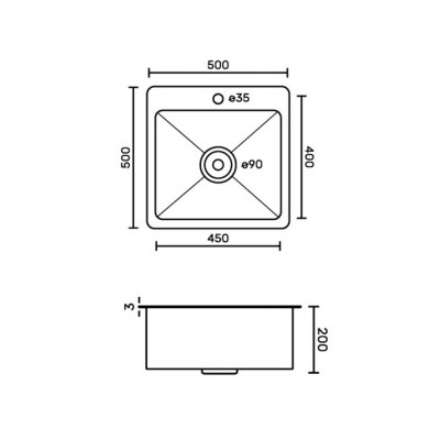 Мойка FABIA PROFI 500x500 ДИЗАЙН Мойка FABIA PROFI 500x500 ДИЗАЙН