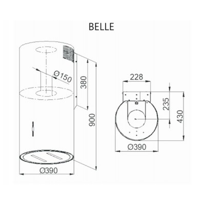 Пристенная кухонная вытяжка Konigin Belle White/White Glass 39 Пристенная кухонная вытяжка Konigin Belle White/White Glass 39