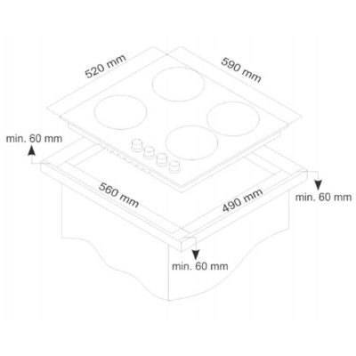Варочная поверхность газ. SIMFER H60H41O522 Варочная поверхность газ. SIMFER H60H41O522