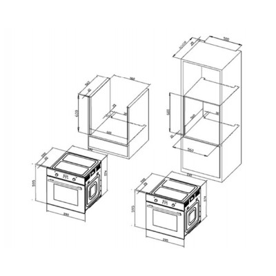 Духовой шкаф электрический Hyundai HEO 6640 IX серебристый/черный Духовой шкаф электрический Hyundai HEO 6640 IX серебристый/черный