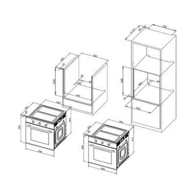 Духовой шкаф Электрический Hyundai HEO 6647 BG черный Духовой шкаф Электрический Hyundai HEO 6647 BG черный