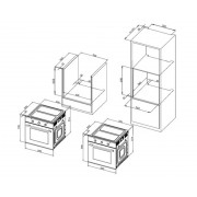 Духовой шкаф электрический Hyundai HEO 6648 IX серебристый/черный