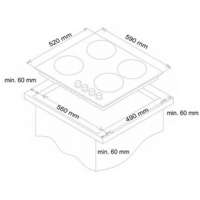 Варочная поверхность газовая SIMFER H60Q40W411 Варочная поверхность газовая SIMFER H60Q40W411
