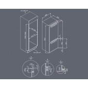 Встраиваемый холодильник HIBERG i-RFCB 500F NFW