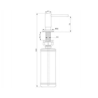 Дозатор PAULMARK Decus D004-418 чёрный металлик Дозатор PAULMARK Decus D004-418 чёрный металлик