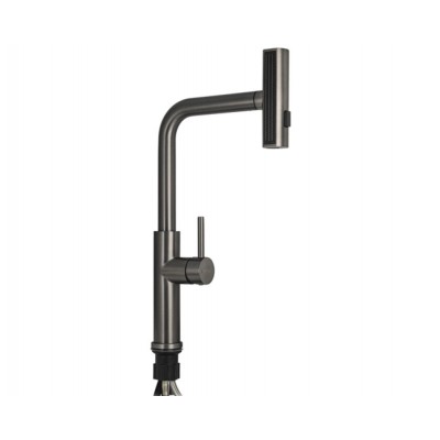 Смеситель кухонный MAGNUS 9133 Г-образный выдвижной, Графит Смеситель кухонный MAGNUS 9133 Г-образный выдвижной, Графит
