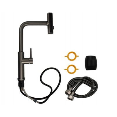 Смеситель кухонный MAGNUS 9133 Г-образный выдвижной, Графит Смеситель кухонный MAGNUS 9133 Г-образный выдвижной, Графит