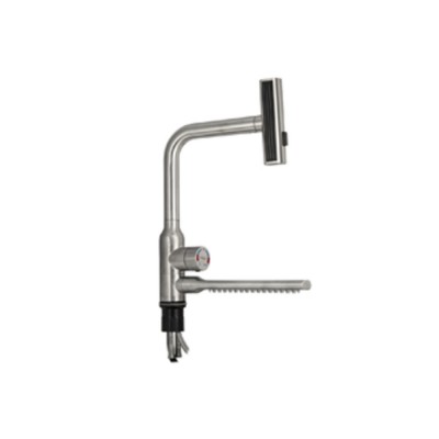 Смеситель кухонный MAGNUS 9135 Г-образный выдвижной с каскадной лейкой, Сатин Смеситель кухонный MAGNUS 9135 Г-образный выдвижной с каскадной лейкой, Сатин