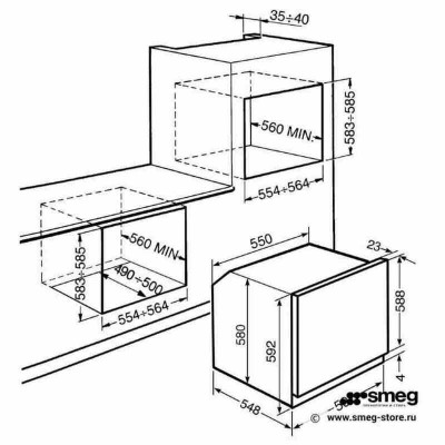 Духовой шкаф SMEG SF6381X акция Духовой шкаф SMEG SF6381X акция