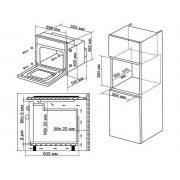 Духовой шкаф электрический Hyundai 6003.01 BG черное стекло