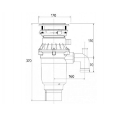 Измельчитель пищевых отходов Bone Crusher 810 Slim Line с пневмокнопкой Измельчитель пищевых отходов Bone Crusher 810 Slim Line с пневмокнопкой