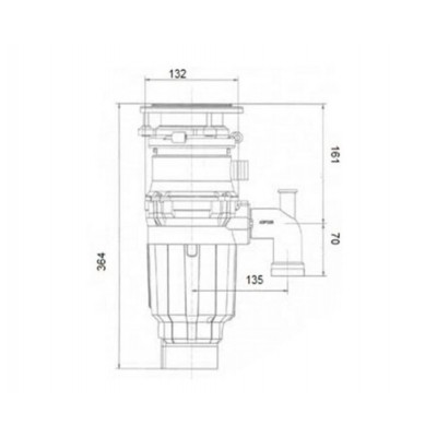 Измельчитель пищевых отходов Bone Crusher 610 с пневмокнопкой Измельчитель пищевых отходов Bone Crusher 610 с пневмокнопкой