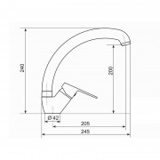 Кухонный смеситель Practik PR-02-004 черный оникс