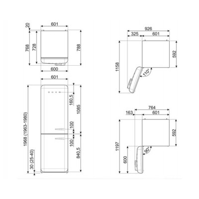 Холодильник SMEG FAB32LCR3 Холодильник SMEG FAB32LCR3