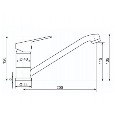 Кухонный смеситель Ulgran Practik PR-01-003 светло-серый Кухонный смеситель Ulgran Practik PR-01-003 светло-серый