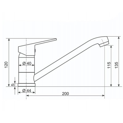 Кухонный смеситель Ulgran Practik PR-01-004 черный оникс Кухонный смеситель Ulgran Practik PR-01-004 черный оникс