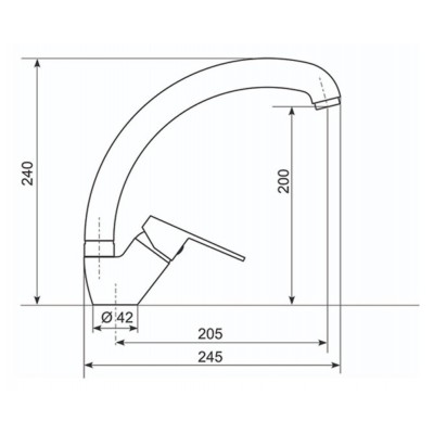 Кухонный смеситель Ulgran Practik PR-02-001 белый камень Кухонный смеситель Ulgran Practik PR-02-001 белый камень