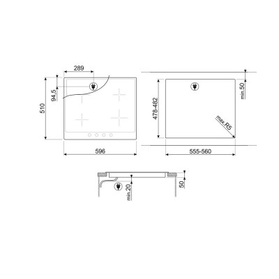 Индукционная варочная панель SMEG SI964PM Индукционная варочная панель SMEG SI964PM