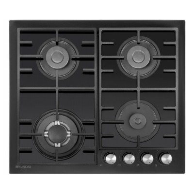 Варочная поверхность газовая Hyundai HHG 6438 BG черный Варочная поверхность газовая Hyundai HHG 6438 BG черный