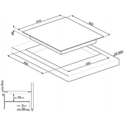 Индукционная варочная панель SMEG SI2M7643B Индукционная варочная панель SMEG SI2M7643B
