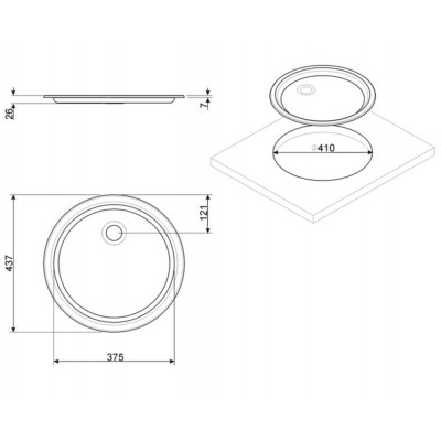 Мойка SMEG 11l Установка с бортиком 8 мм (80-12) Мойка SMEG 11l Установка с бортиком 8 мм (80-12)