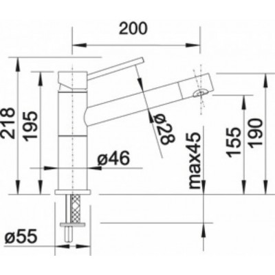 Смеситель Blanco Alta Compact хром/АЛЮМЕТАЛЛИК Смеситель Blanco Alta Compact хром/АЛЮМЕТАЛЛИК