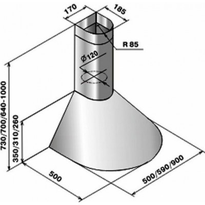 ВЫТЯЖКА ЭЛИКОР Эпсилон 50 медный антик/зол ВЫТЯЖКА ЭЛИКОР Эпсилон 50 медный антик/зол