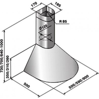 ВЫТЯЖКА ЭЛИКОР Эпсилон 50 медный антик/зол ВЫТЯЖКА ЭЛИКОР Эпсилон 50 медный антик/зол