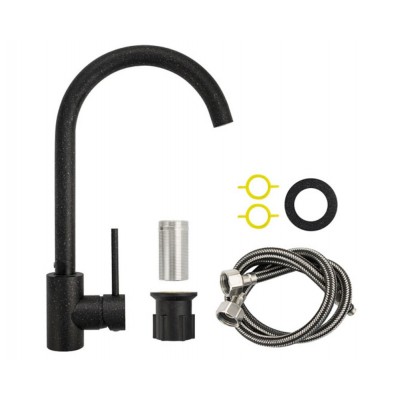 Кухонный смеситель BRIMIX 9308 С-образный излив, ЧЁРНЫЙ Кухонный смеситель BRIMIX 9308 С-образный излив, ЧЁРНЫЙ