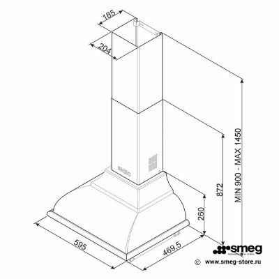 ВЫТЯЖКА SMEG KC16POE ВЫТЯЖКА SMEG KC16POE