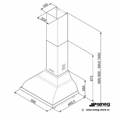 ВЫТЯЖКА SMEG KC16AOE ВЫТЯЖКА SMEG KC16AOE