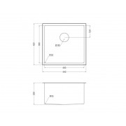 Мойка Emar Best EMB-131 PVD Dark 440х420 мм