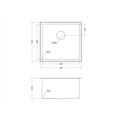 Мойка Emar Best EMB-131 PVD Dark 440х420 мм Мойка Emar Best EMB-131 PVD Dark 440х420 мм