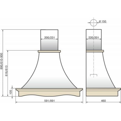 ВЫТЯЖКА ЭЛИКОР Рококо 60 белый муар/дуб некраш. ВЫТЯЖКА ЭЛИКОР Рококо 60 белый муар/дуб некраш.