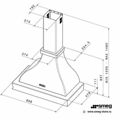 ВЫТЯЖКА SMEG KCL900POE ВЫТЯЖКА SMEG KCL900POE