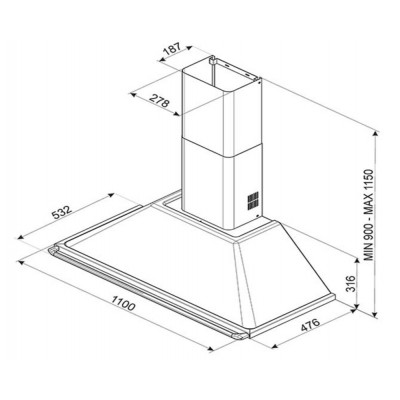 ВЫТЯЖКА SMEG KT110PE ВЫТЯЖКА SMEG KT110PE