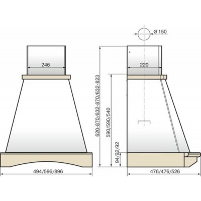 ВЫТЯЖКА ЭЛИКОР Ротонда 90 бежевый/дуб неокр/гал 650 м3/ч ВЫТЯЖКА ЭЛИКОР Ротонда 90 бежевый/дуб неокр/гал 650 м3/ч