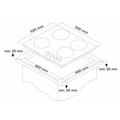 Комбинированная варочная панель SIMFER H60Q22O511 Комбинированная варочная панель SIMFER H60Q22O511