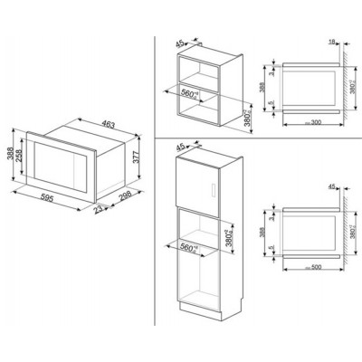 микроволновая печь SMEG FMI017X микроволновая печь SMEG FMI017X