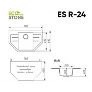 EcoStone ES-24 молочный 780x490мм