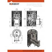 Печь для бани Эверест "Steam Master" GALAXY 24 INOX (210М)