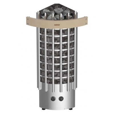 Печь электрическая HARVIA GLOW CORNER TRC90 со встроенным пультом, угловая Печь электрическая HARVIA GLOW CORNER TRC90 со встроенным пультом, угловая