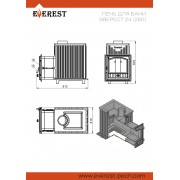 Печь для бани Эверест 24 (280) под обкладку