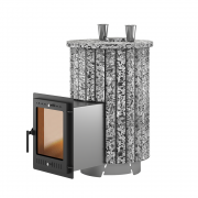 Печь для бани Эверест "Steam Master 38 INOX" Ламель Пироксенит Элит, S-20 (2023)