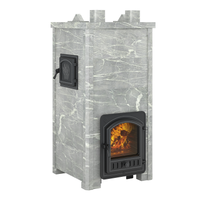 Печь Эверест "Легкий пар Профи" каменка «по-серому», Талькохлорит, S-50 мм Б/В Печь Эверест "Легкий пар Профи" каменка «по-серому», Талькохлорит, S-50 мм Б/В