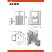 Печь для бани EVEREST Ковка 24 (281) закрытая каменка