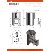 Печь для бани Эверест "Steam Master 18 INOX" Ламель Пироксенит Элит, S-20