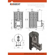 Печь для бани Эверест "Steam Master 24 INOX (ИНОКС)" Ламель Амфиболит, S-20